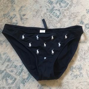 Polo Ralph Lauren Navy/White Bikini Bottoms